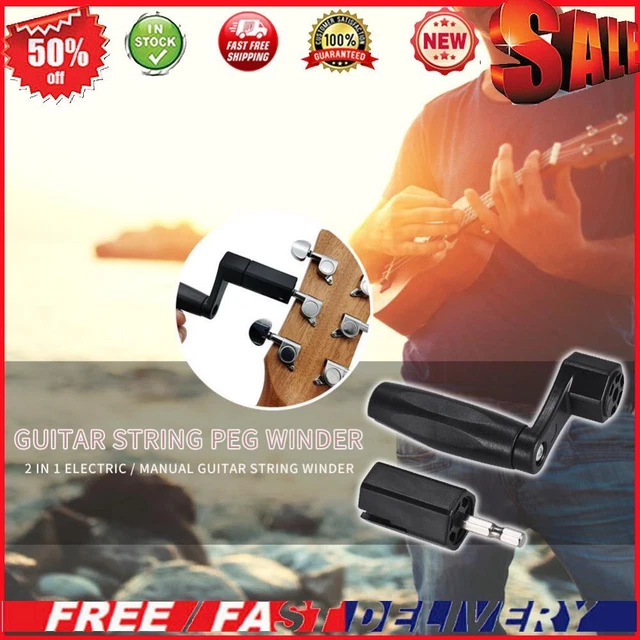 2 in 1 Guitar String Winder Bridge Peg Puller Electric Screwdriver Drill Bit