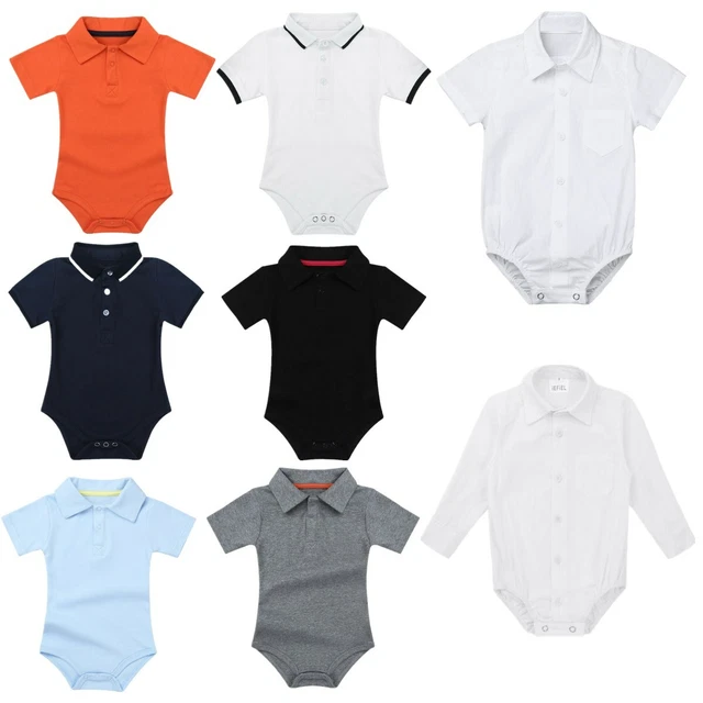 Newborn Infant Baby Boys Romper Outfits Bodysuit Jumpsuit Cotton Lapel Clothes