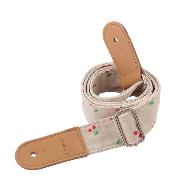 Cintura ukulele cinture a croce larghe cintura chitarra beige biancheria da letto cotone