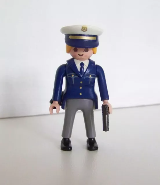 PLAYMOBIL (K2138) POLICE - Femme Officier Tenue Bleue Commissariat 3165