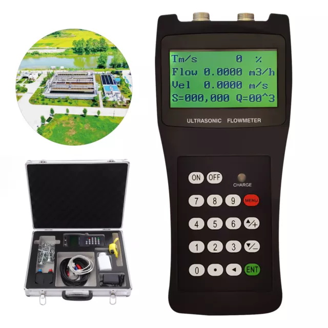 Digital Handheld Ultrasonic Liquid Flowmeter TDS-100H DN50-700 M2 Transducer