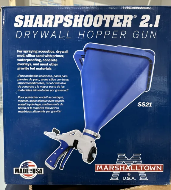 Marshalltown SharpShooter 2.1 Drywall Sprayer Gun with Hopper - Blue (SS21)