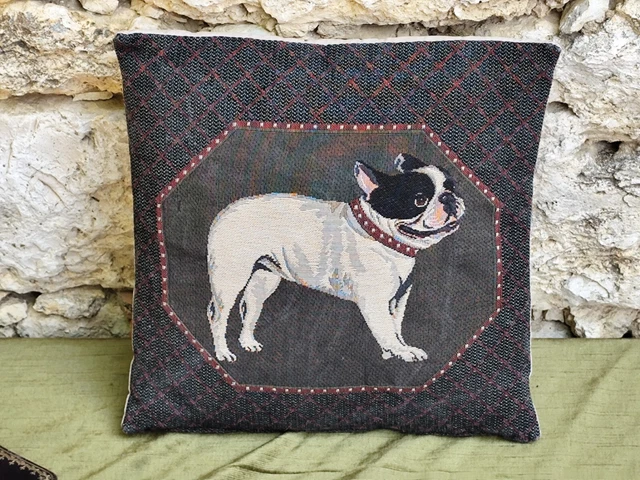 Lot De 8 Coussins Canapé IOSIS 45x45 Cm – Thème Canin, Brodés, Coton, Occasion