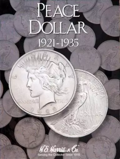 Coin Folder For US Peace Dollars 1921 1935 Harris Small Gift Album 2709 New