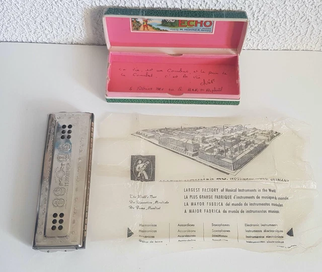 Harmonica M. Hohner - The Echo Harp. Echo Bell Metal Reeds. Germany