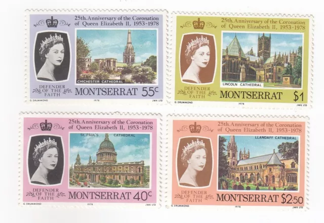 Montserrat, Ensemble De 4 Timbres, MNH, Ah 410