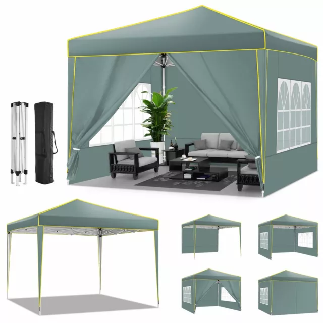 Pavillon 3x3m Faltpavillon Gartenzelt Wasserdicht UV Schutz Popup Partyzelt Zelt