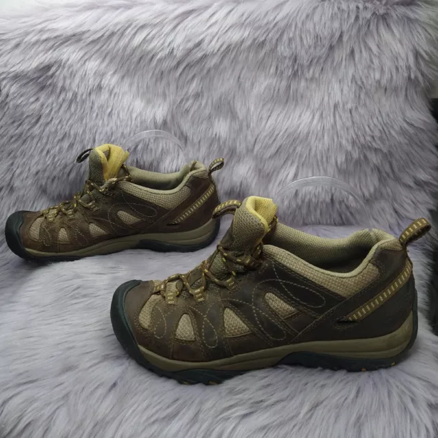Keen Shasta Hiking Shoes Womens Size 8 Brown Leather Waterproof Lace Up Athletic
