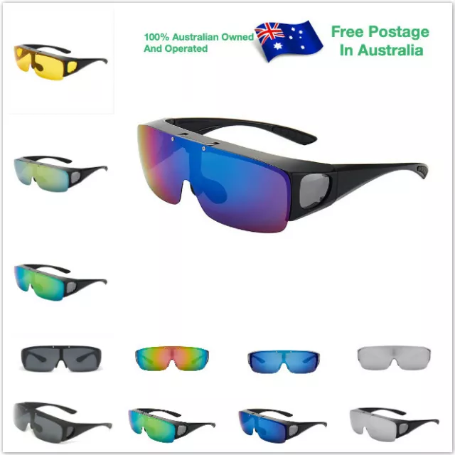 Mens Womens Vintage Large Fashion UV 400 Protection Fit Over Sunglasses FO008