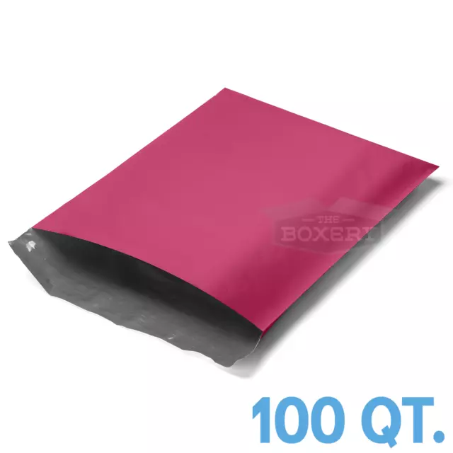 100 - 10x13 PINK POLY MAILERS ENVELOPES BAGS 10 x 13 - 2.5MIL from The Boxery