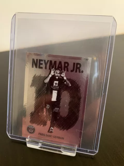 Neymar JR Art Crack Foil Sticker Panini Ligue 1 Foot 2023 Collection #240 PSG