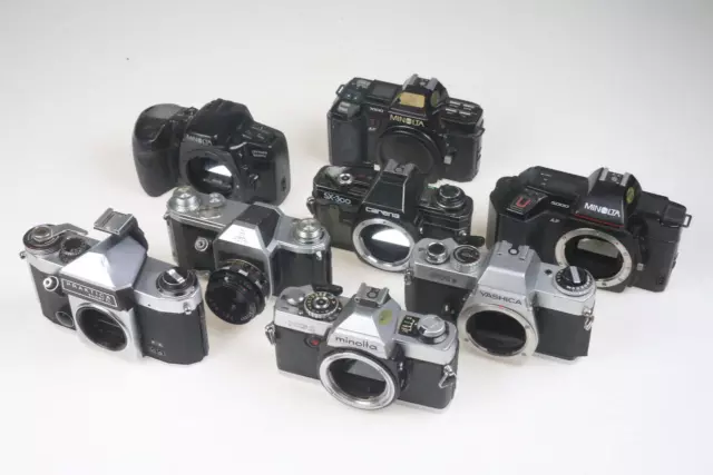 Bundle of various SLRs - 8 pieces hobbyists