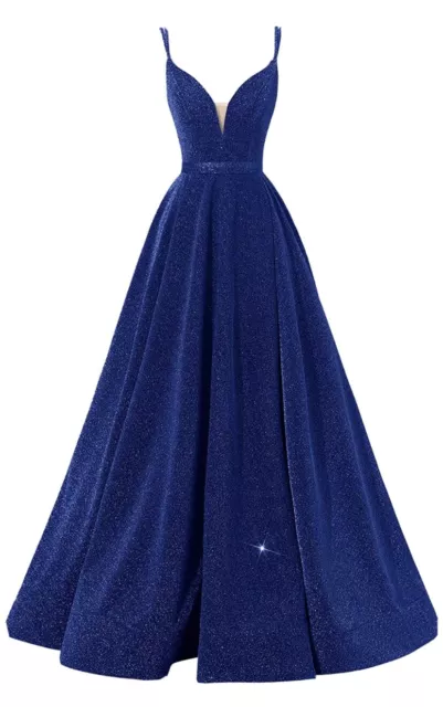Sparkly Blue Evening Gown Size 14
