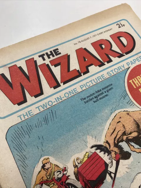 The WIZARD Comic - No 78 - August 7th 1971 - UK Paper Comic - Excellent