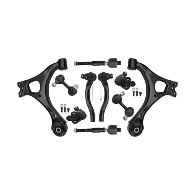 10pc Front Suspension Kit - Lower Control Arms + Lower Ball Joints + Sway Bar...