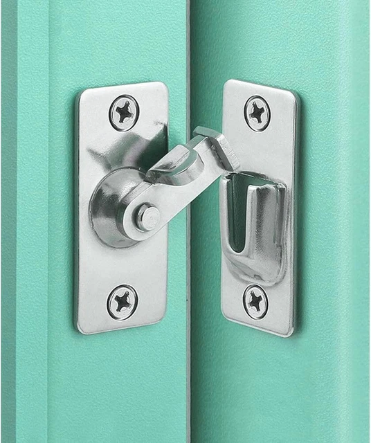 Mini Size 90 Degree Door Latch Sliding Screen Barn Hasp Clasp Pocket Door Locks