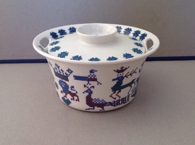 VINTAGE FIGGJO FLINT 'Menu' Small Casserole Dish £9.99 - PicClick UK