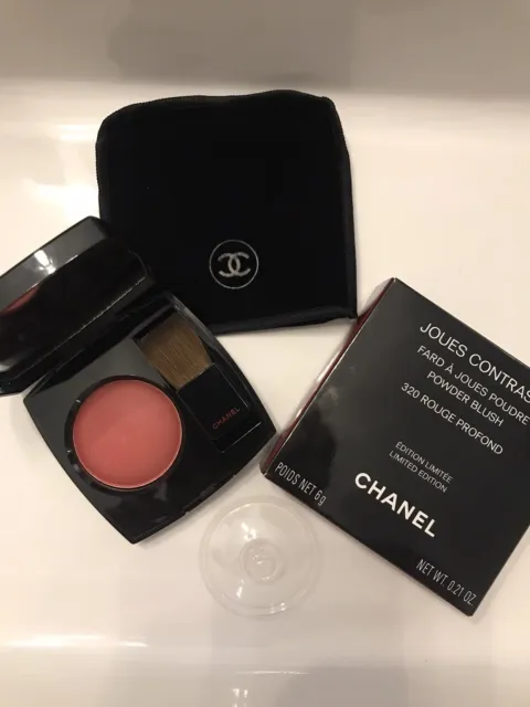CHANEL JOUES CONTRASTE Powder Blush 320 Rouge Profond Limited