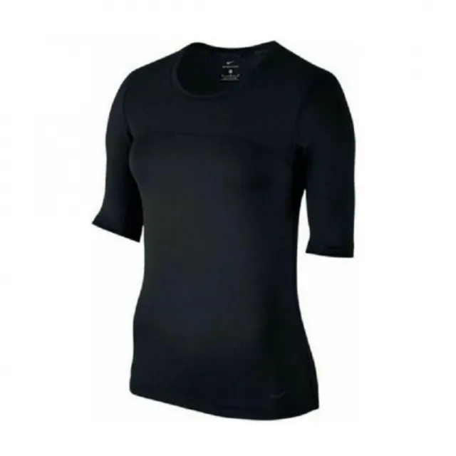 Nike Damen Pro Hypercool T-Shirt Funktionsshirt Laufshirt Sportshirt schwarz