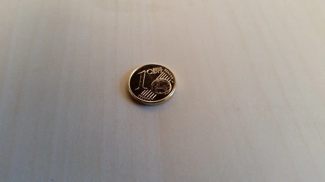 1 Cent Fehlprägung Messing Wert 1 CENT FEHLPRÄGUNG, euro Messing statt Kupfer, Gold Farbe Perfekter