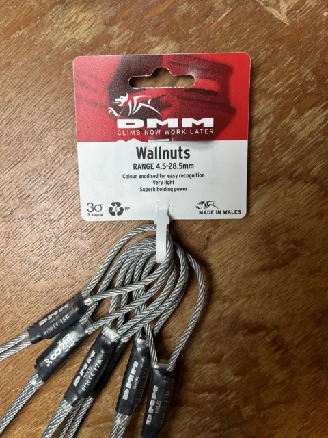 DMM Wallnuts Trad Climbing Gear Size 3-8 Brand New