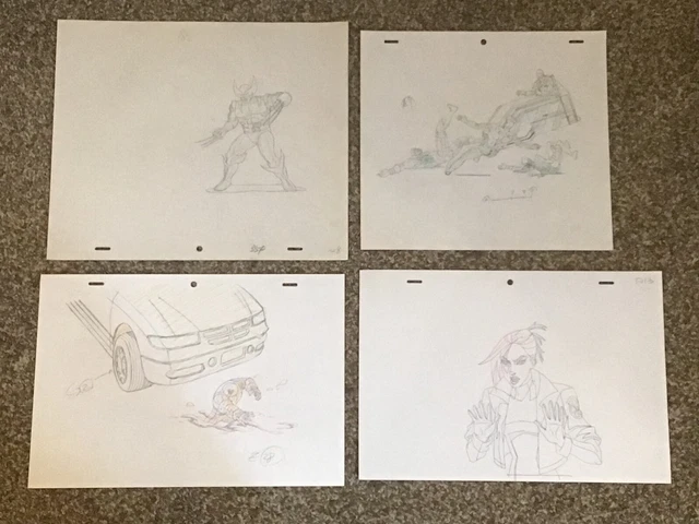 X-Men Animation Drawing Lot Gambit Rogue Wolverine 1990’s TV Marvel Comics