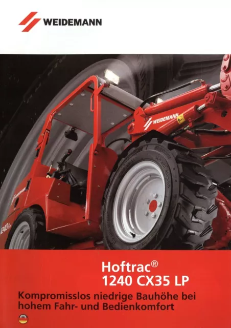 Weidemann Hoftrac 1240 CX35 LP Prospekt 2004 7/04 D Katalog brochure catalog