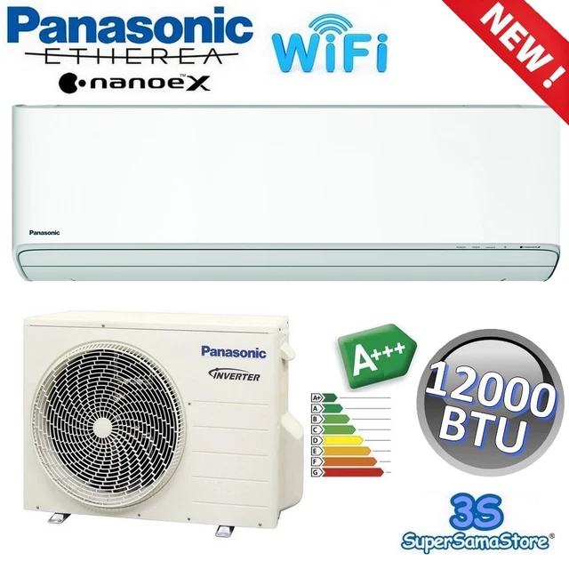 3S CLIMATISEUR PANASONIC ETHEREA Z SERIES 12000BTU A+++ R32 avec NANOEX ET Wi-Fi