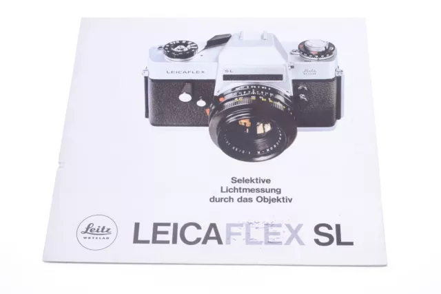 ✅ Leica, Leicaflex Sl Camera & Lenses Original Product Guide Brochure German 125