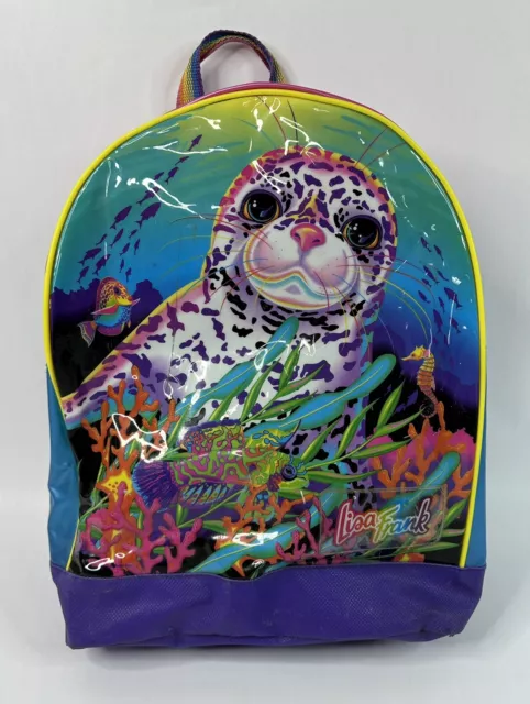 VINTAGE 90’S LISA Frank Skeeter the Seal In Rainbow Reef Backpack ...