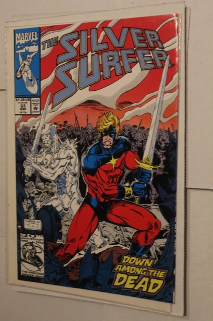 SILVER SURFER #63 1992 Marvel Comics 1st Cameo Appearance Dark Silver Surfer