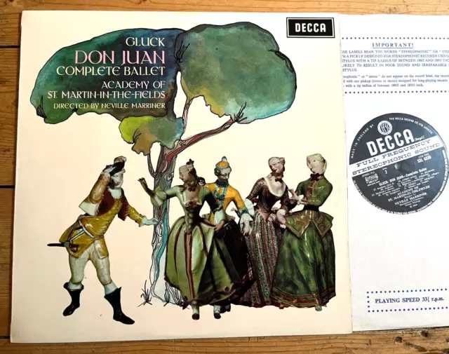 SXL 6339 Gluck Don Juan (complete ballet) Marriner ASMF W/B