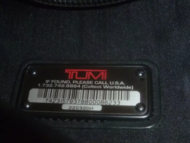Black Tumi 20"X12"X 28" Long Wheeled Garment Bag Alpha Ballistic Nylon 22032Dh 6