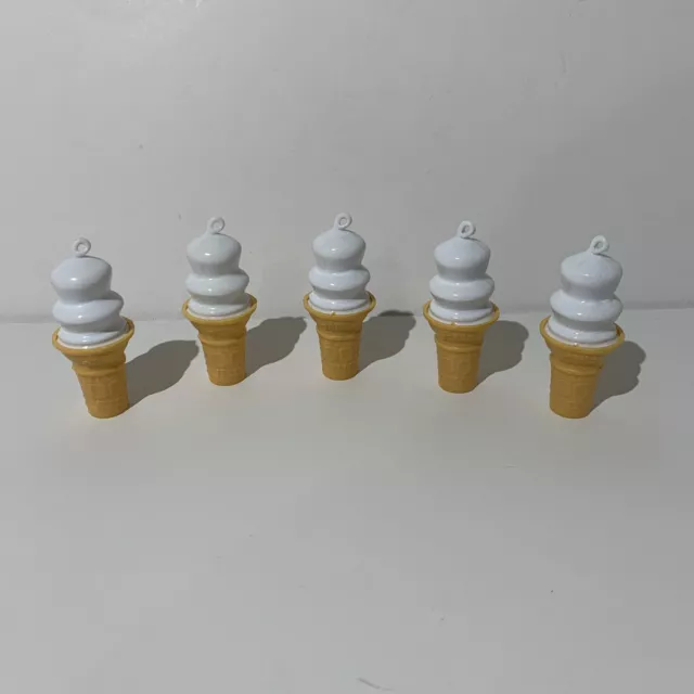 Lot Of (5) Vintage Dairy Queen Ice Cream Whistles - Stocking Stuffer - Free Ship