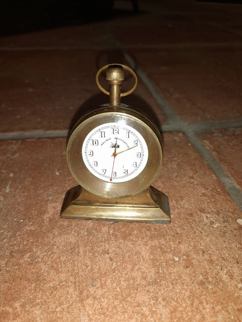 Reiseuhr Tischuhr Kugeluhr Uhr Messing RAILWAY REGULATOR alt antik Bastleruhr