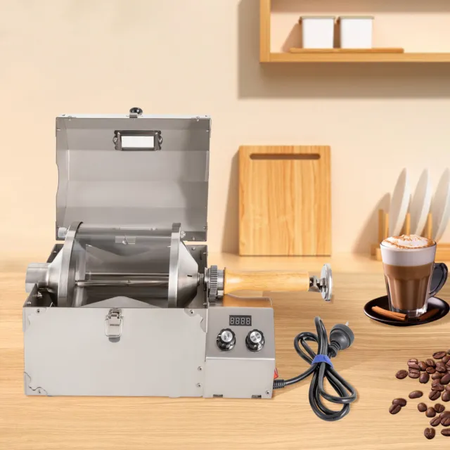 Electric Coffee Roaster Commercial Coffee Bean Baking Machine Speed Adjust
