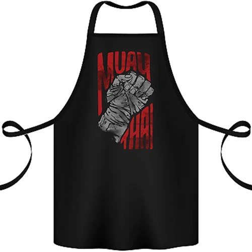 Muay Thai Fighter Fist MMA Martial Arts Cotton Apron 100% Organic