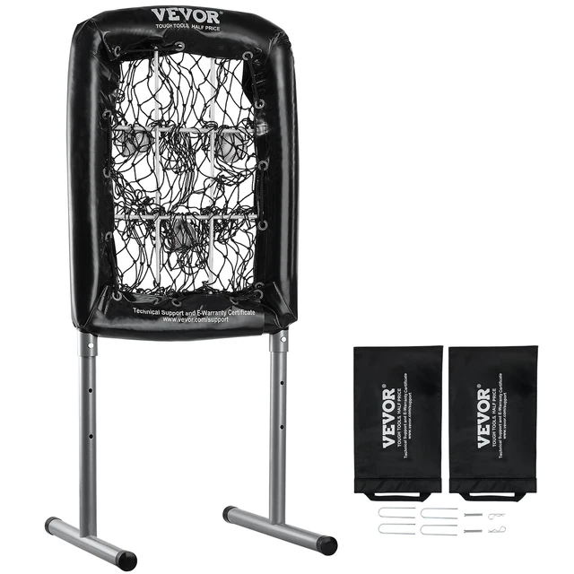 Filet D'Entraînement De Baseball Sofetball Pickleball 9 Trous 50 8 X 74 Cm Filet De Lancement Pour Baseball Portable Hauteur Reglable Sur 3 Niveaux Cible De Frappe Pour Lanceur Lancer Pelouse P 010646903717