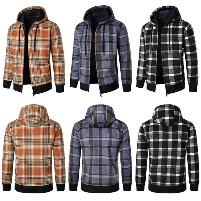 Mens Hoodies Thick Fleece Long Sleeve Coat Winter Warm Sweater Jacket Outwear