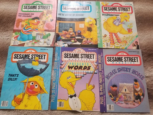 6 VINTAGE SESAME Street CTW Magazines , 1988/1989 , Good Condition £22. ...