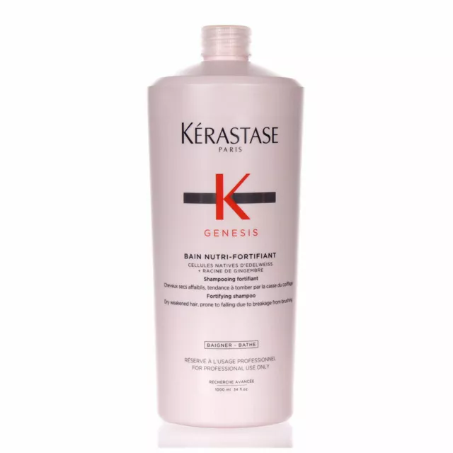 Champú fortificante Kerastase Genesis Bain Nutri 34 oz/1L PRO NUEVO ENVÍO RÁPIDO