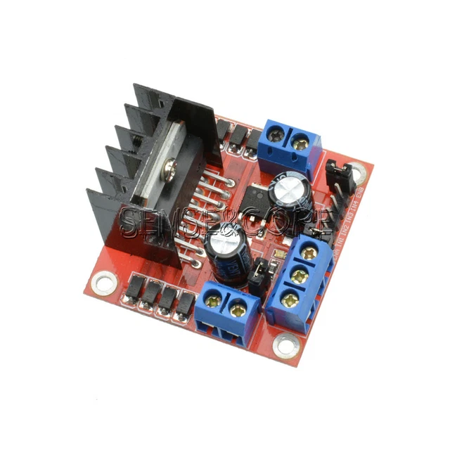 Produktbild von L298N Motortreibermodul – Dual H-Brücke, 5-35V, 2A, Für 2-Phasen- & 4-Phasen-Schrittmotoren Oder 2 Gleichstrommotoren, Mit Schutzfunktionen