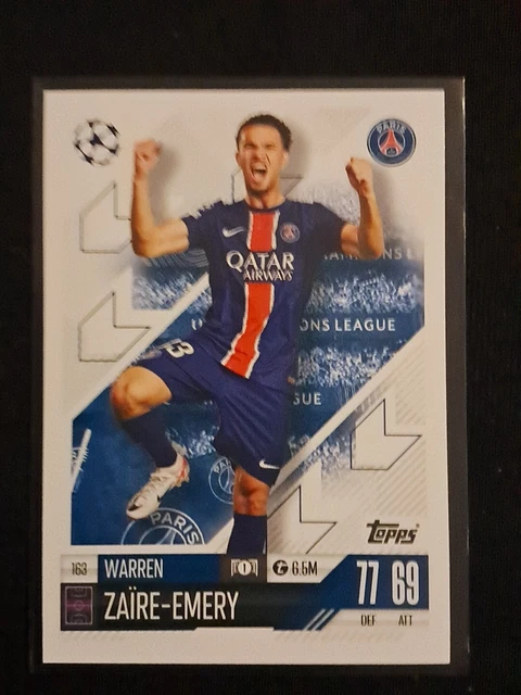 Carte Warren Zaïre-Emery (PSG) – Rookie Stadium Topps Chrome Gradée 8.5