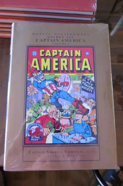Marvel Masterworks Golden Age Captain America 6 Hc Sealed Marvel Comics Rare Oop
