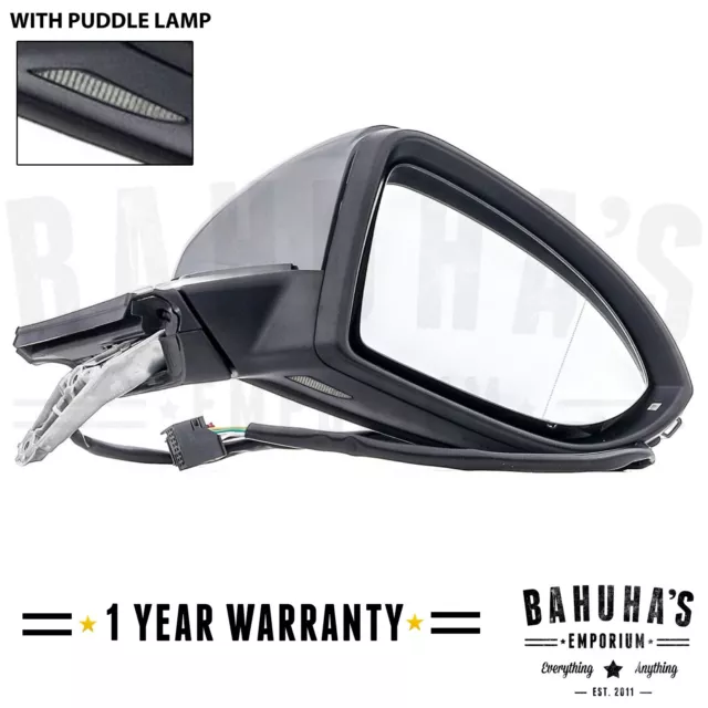 VW Golf MK7 Door Wing Mirror Electric Primed Right Drivers Side 2012-2020