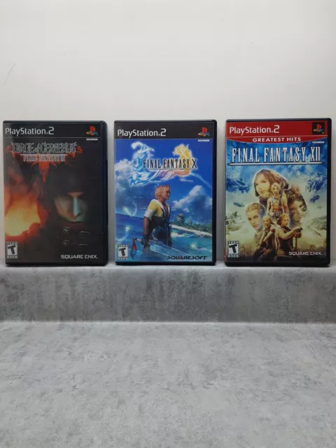 Final Fantasy Bundle PS2 (Sony Playstation 2) Dirge of Cerberus VII, X, XII