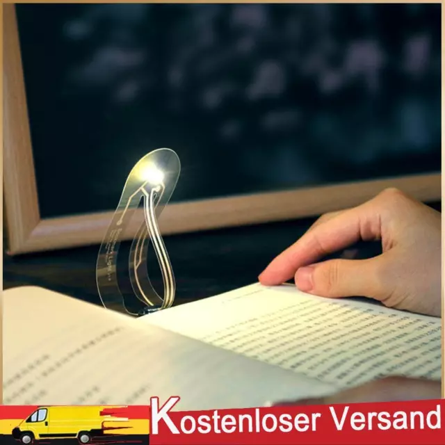 LED Mini Bookmark Lamp Folding Flexible Book Lights Eye Protection Reading Night