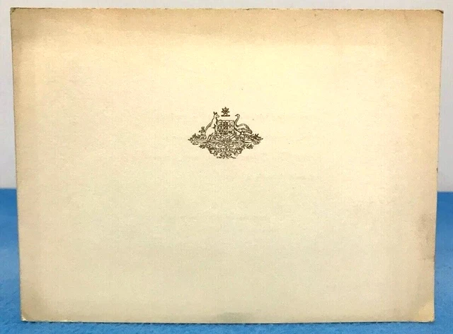Vintage Christmas Card High Commissioner Australia India Roy Gollan Delhi 1950