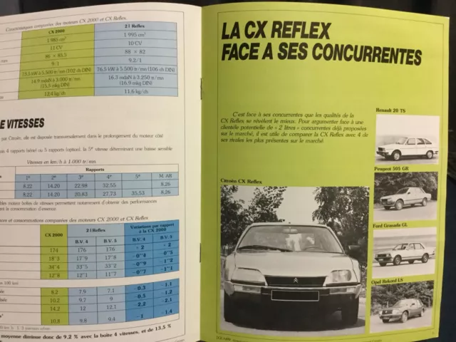 Rare Catalogue Confidentiel 1978 CITROËN CX REFLEX !!