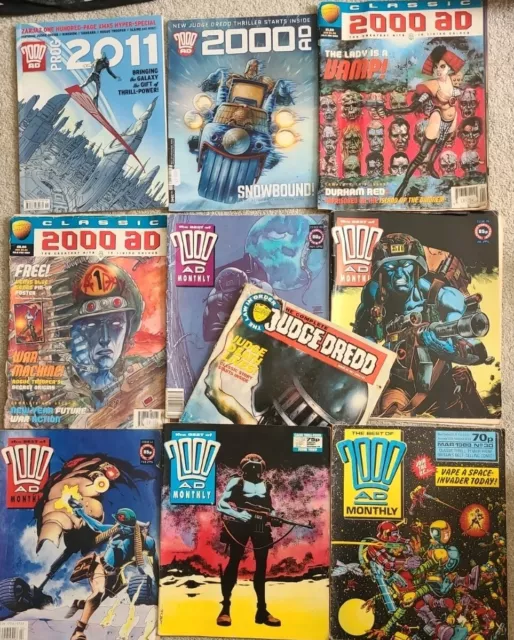 10x 2000AD Classic/Best Of Comic Magazine Bundle (Job Lot Judge Dredd)